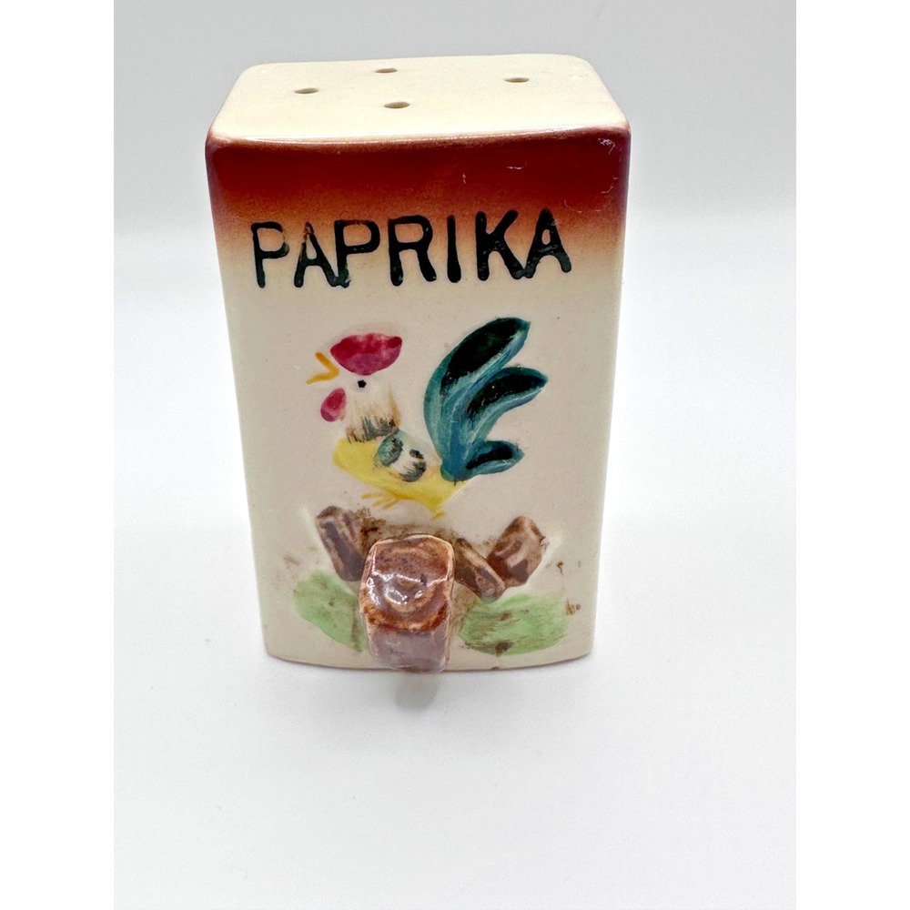 Vintage Ceramic Rooster Spice‎ Jar Paprika Replacement